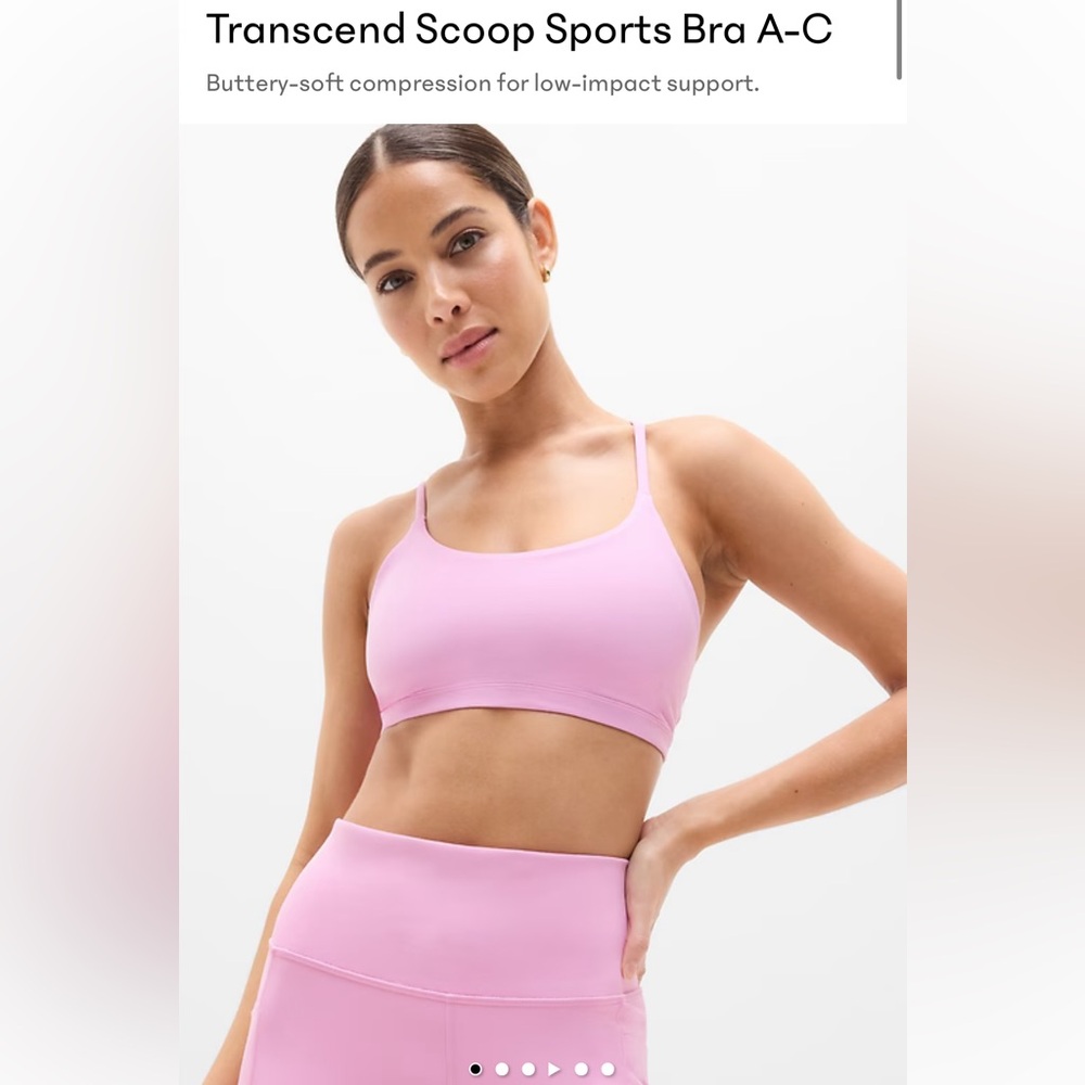 Athleta Pink Transcend Scoop Sports Bra